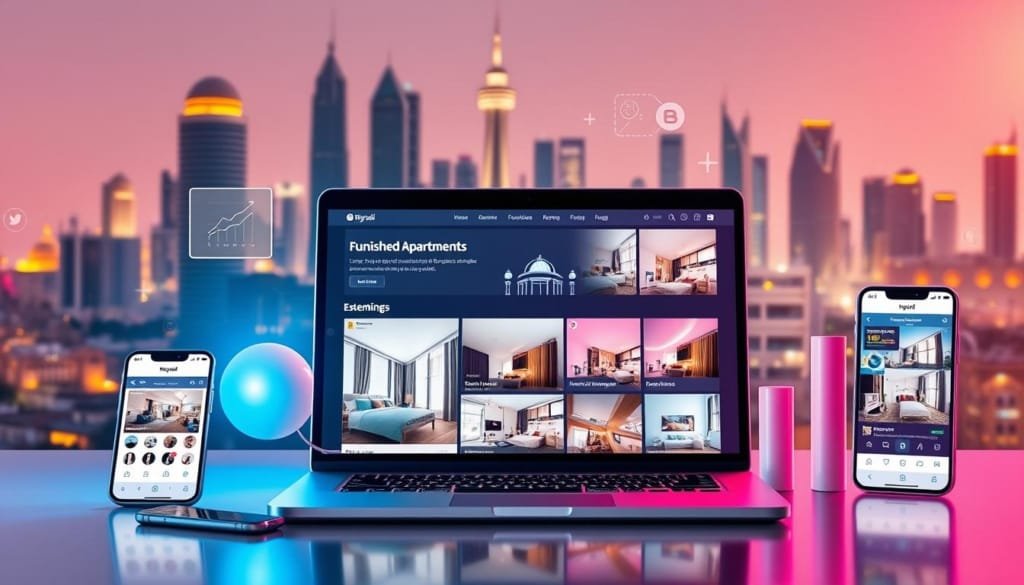 التسويق الرقمي للشقق المفروشة