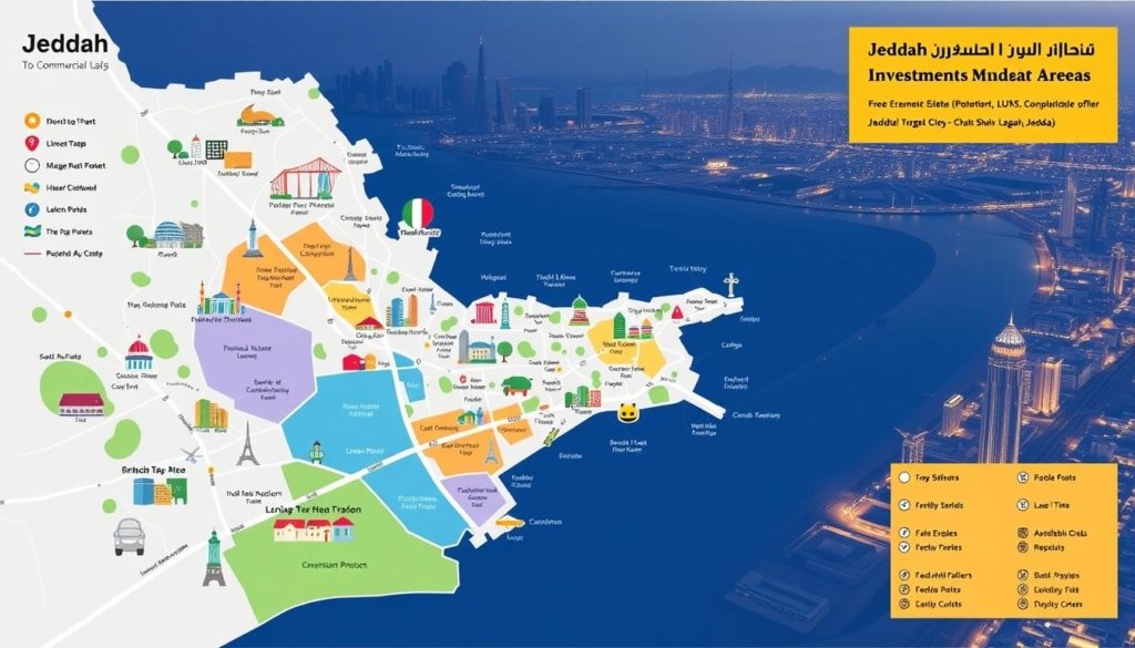 خريطة استثمارات العقارات في جدة