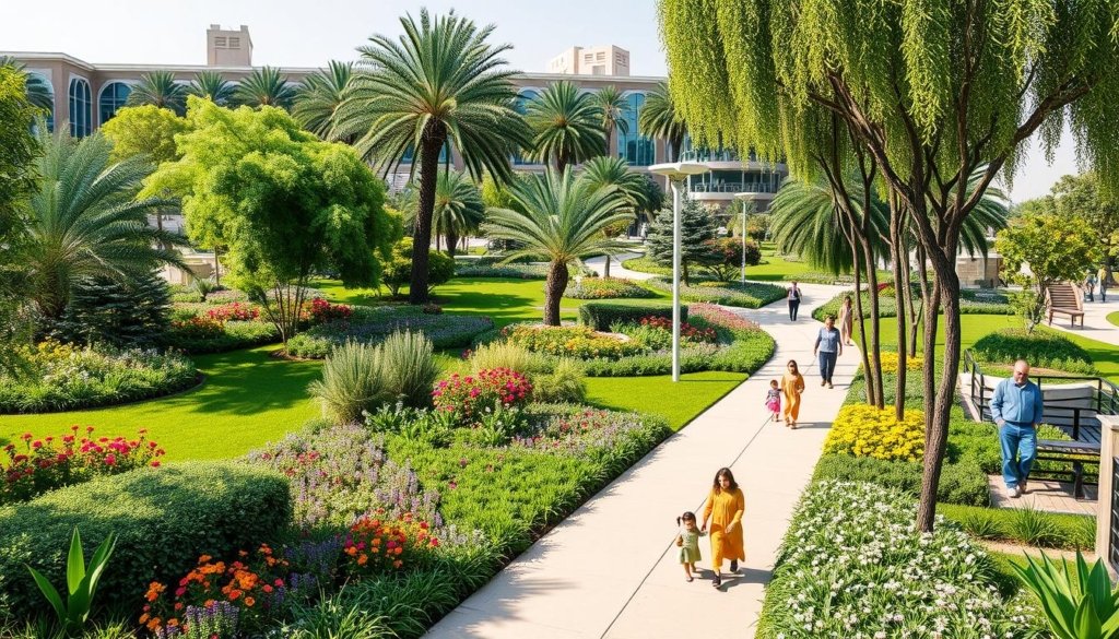 مساحات خضراء في مشروع نبتون